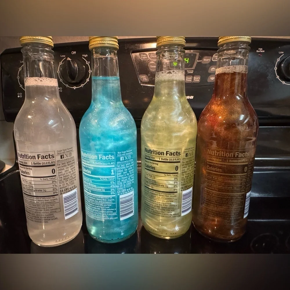 Disney Cruise Treasure Haunted Mansion Parlor 4 Soda Bottle SET NEW Sealed RARE